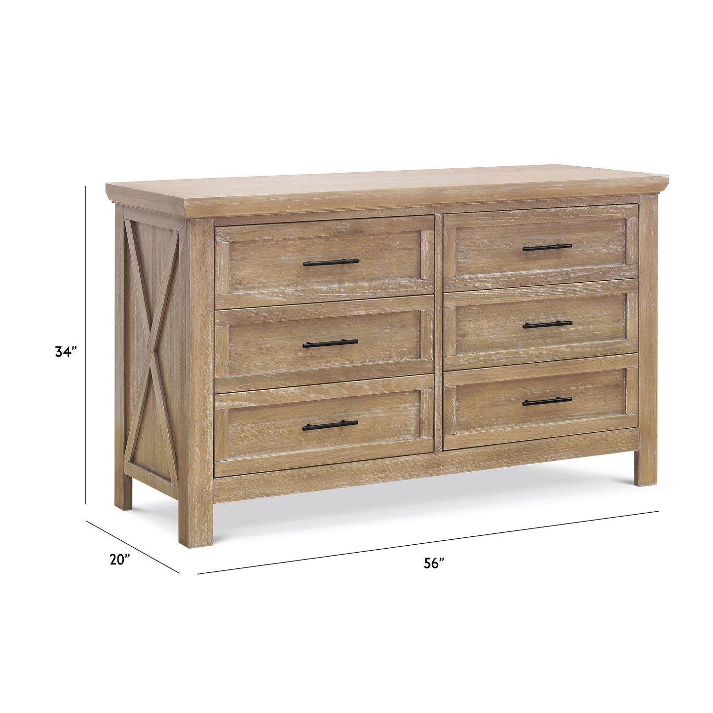 Namesake Dressers Monogram by Namesake Emory Farmhouse 6-Drawer Dresser