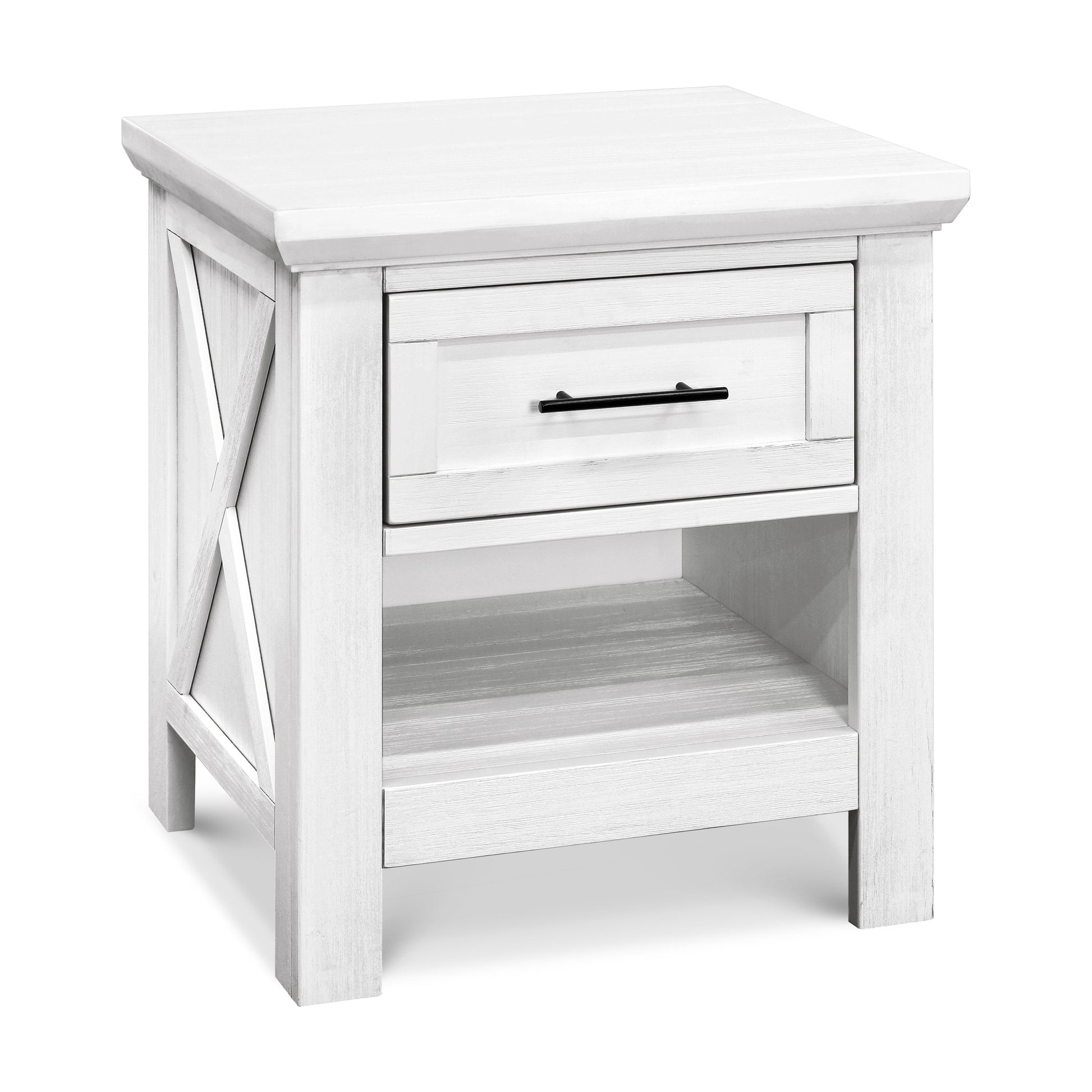 Namesake Nightstands Linen White Monogram by Namesake Emory Farmhouse Nightstand