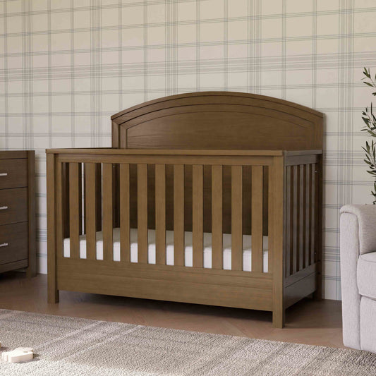 Namesake Cribs Walnut Driftwood Monogram by Namesake Hemsted 4-in-1 Convertible Crib