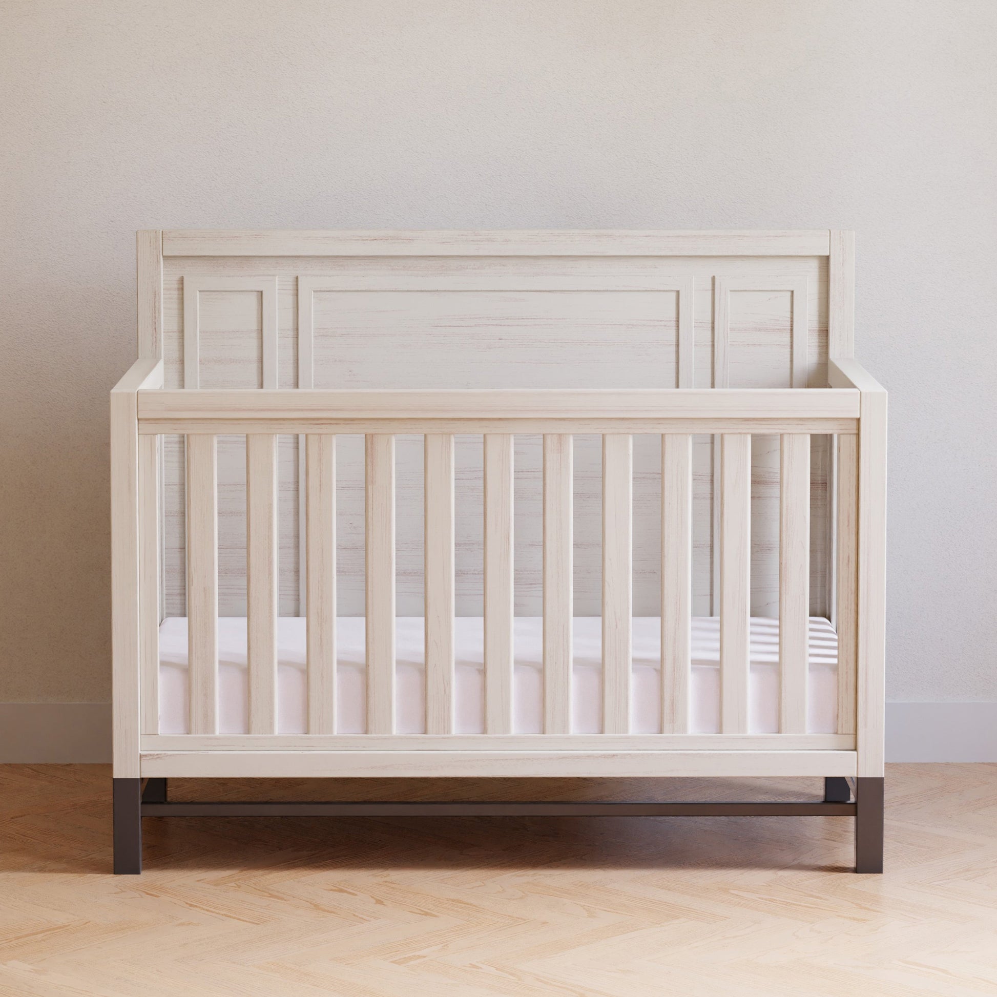 Namesake Cribs White Driftwood Monogram by Namesake Newbern 4-in-1 Convertible Crib