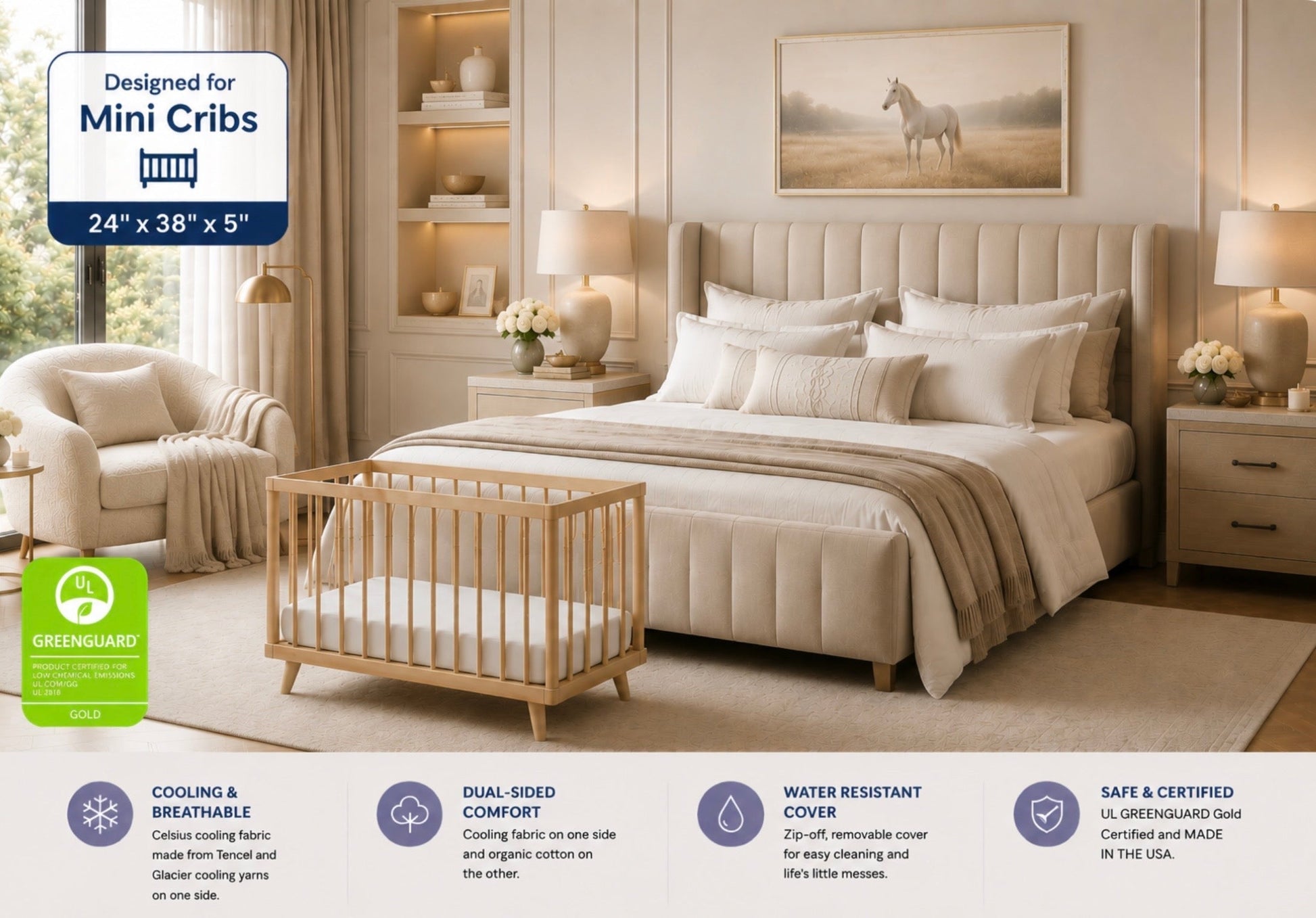 Moonlight SlumberMoonlight Luxury Dreamer Mini Crib MattressBabysupermarket