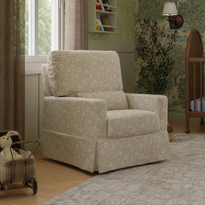 Namesake Gliders & Rockers Morris & Co. x Namesake Crawford Pillowback Comfort Swivel Glider