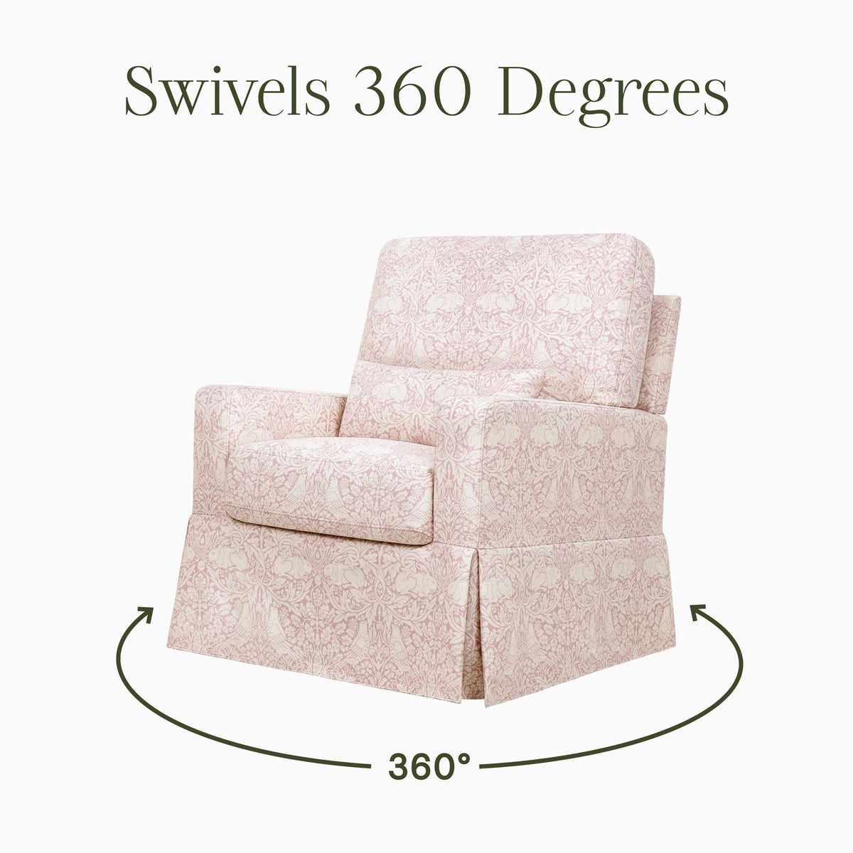 Namesake Gliders & Rockers Morris & Co. x Namesake Crawford Pillowback Comfort Swivel Glider