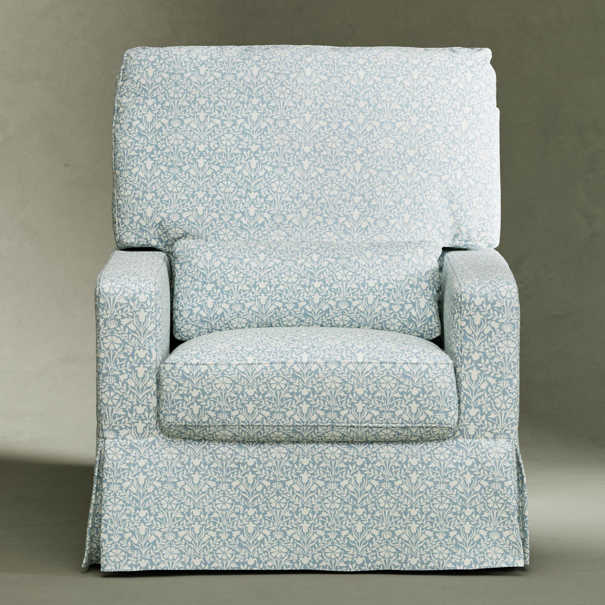 Namesake Gliders & Rockers Morris & Co. x Namesake Crawford Pillowback Comfort Swivel Glider