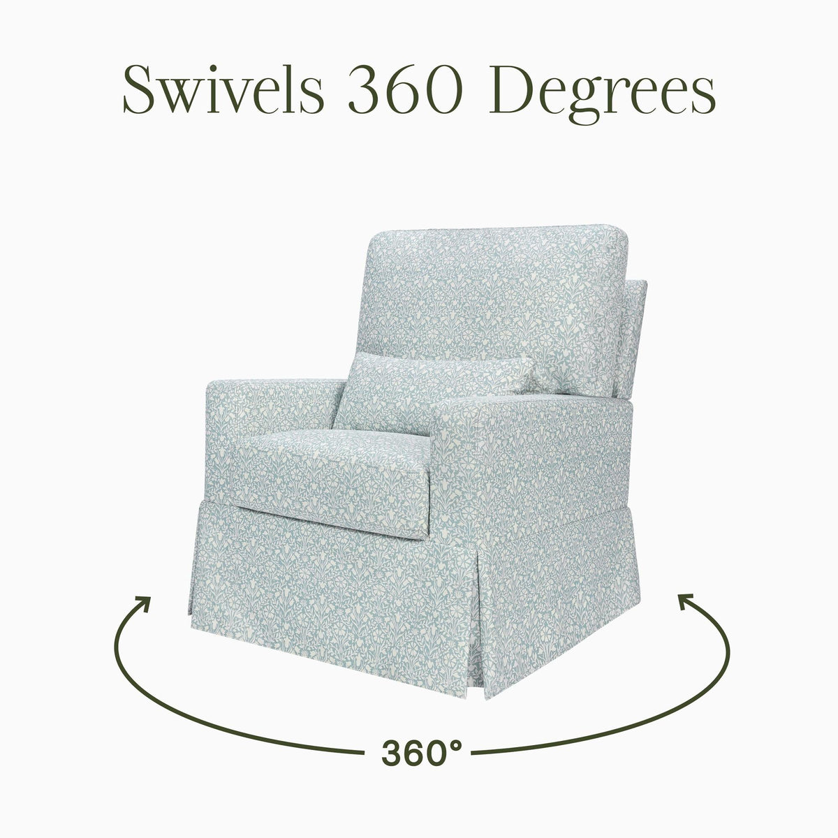 Namesake Gliders & Rockers Morris & Co. x Namesake Crawford Pillowback Comfort Swivel Glider