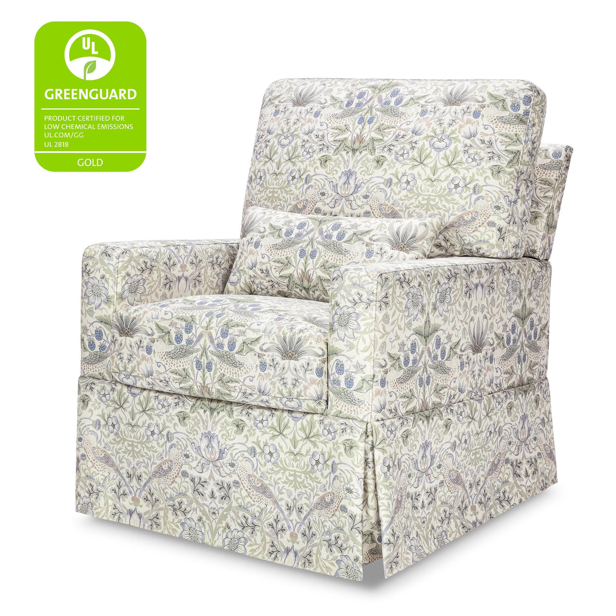 Namesake Gliders & Rockers Morris & Co. x Namesake Crawford Pillowback Comfort Swivel Glider