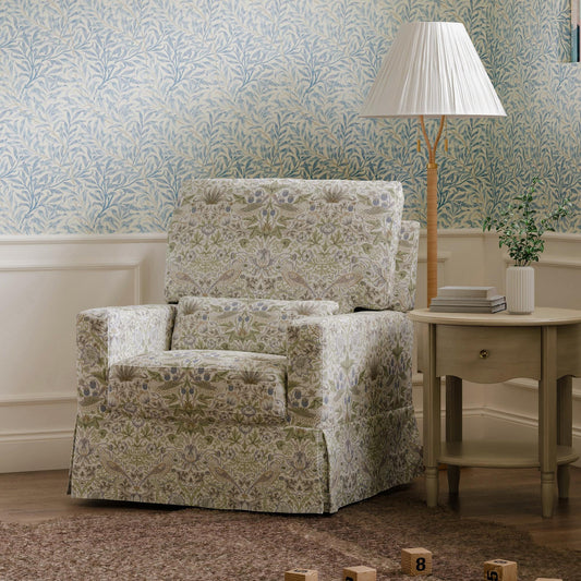 Namesake Gliders & Rockers Morris & Co. x Namesake Crawford Pillowback Comfort Swivel Glider