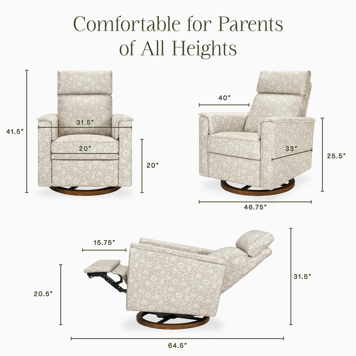 NamesakeMorris & Co. x Namesake Willa Plus Power Glider Recliner w/ Power HeadrestBabysupermarket