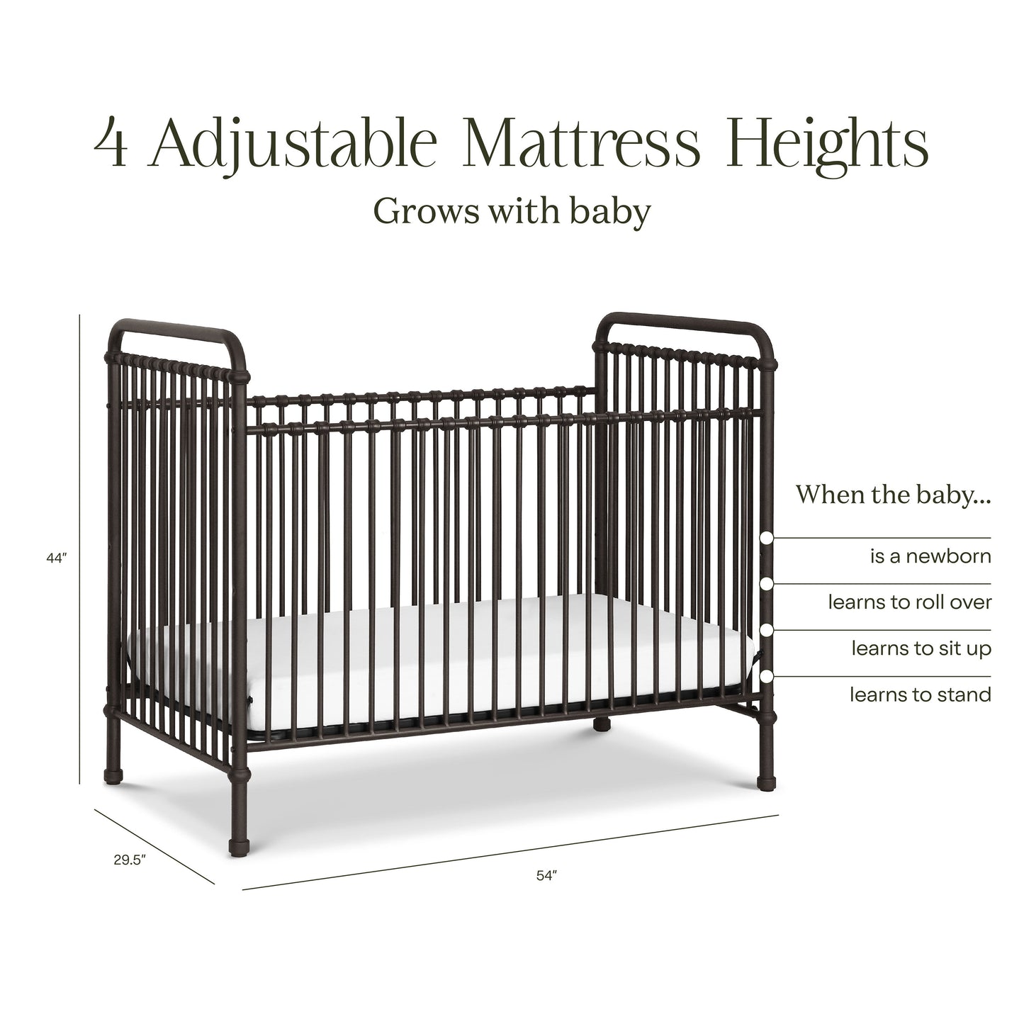 Namesake Furniture Namesake Abigail 3-in-1 Convertible Crib