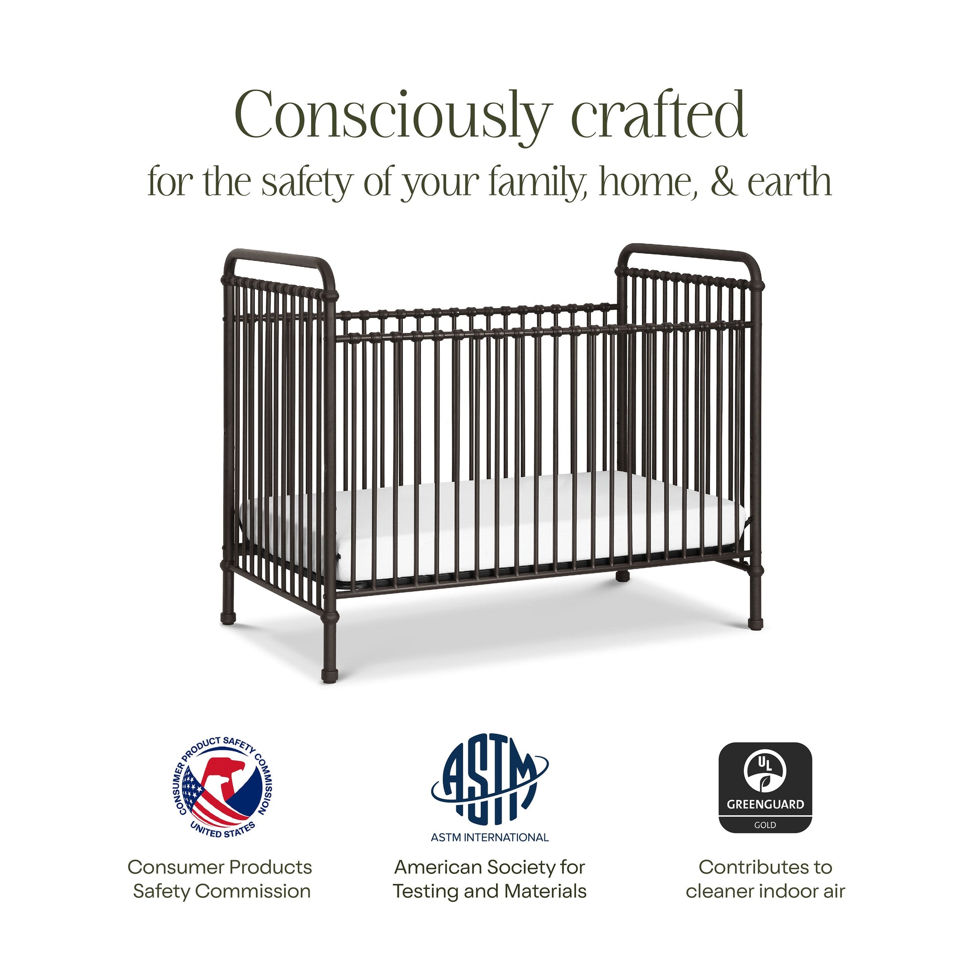 Namesake Furniture Namesake Abigail 3-in-1 Convertible Crib