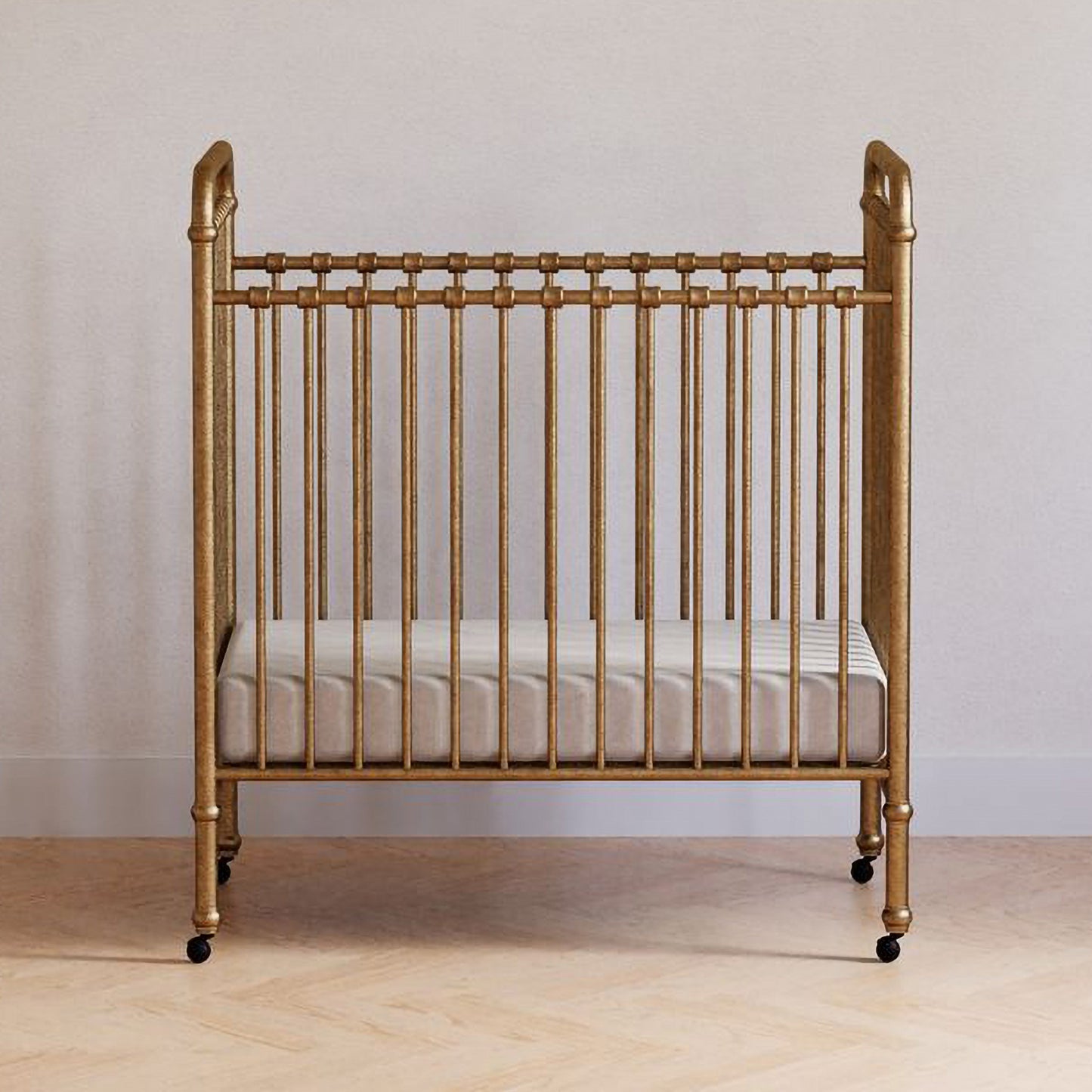 Namesake Cribs Vintage Gold Namesake Abigail 3-in-1 Convertible Mini Crib