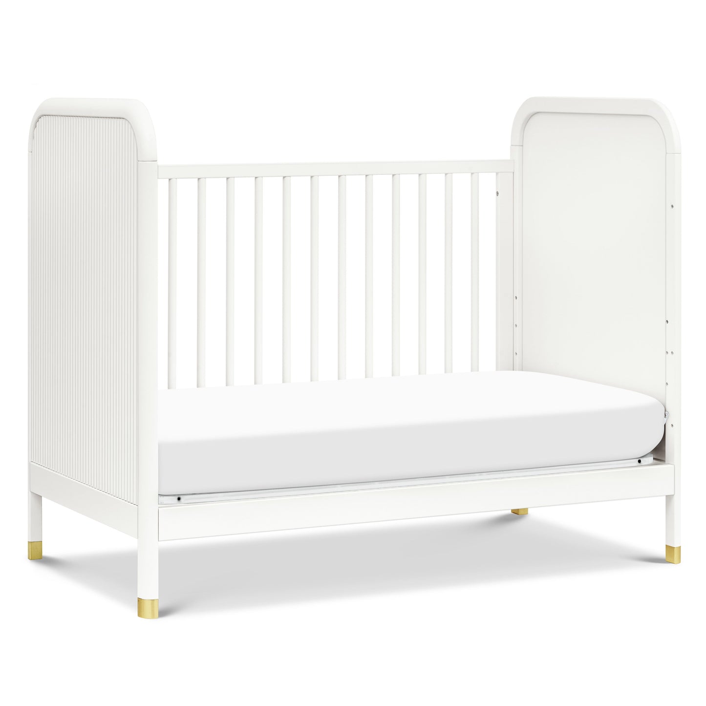 Namesake Cribs Warm White Namesake Brimsley Tambour 3-in-1 Convertible Crib