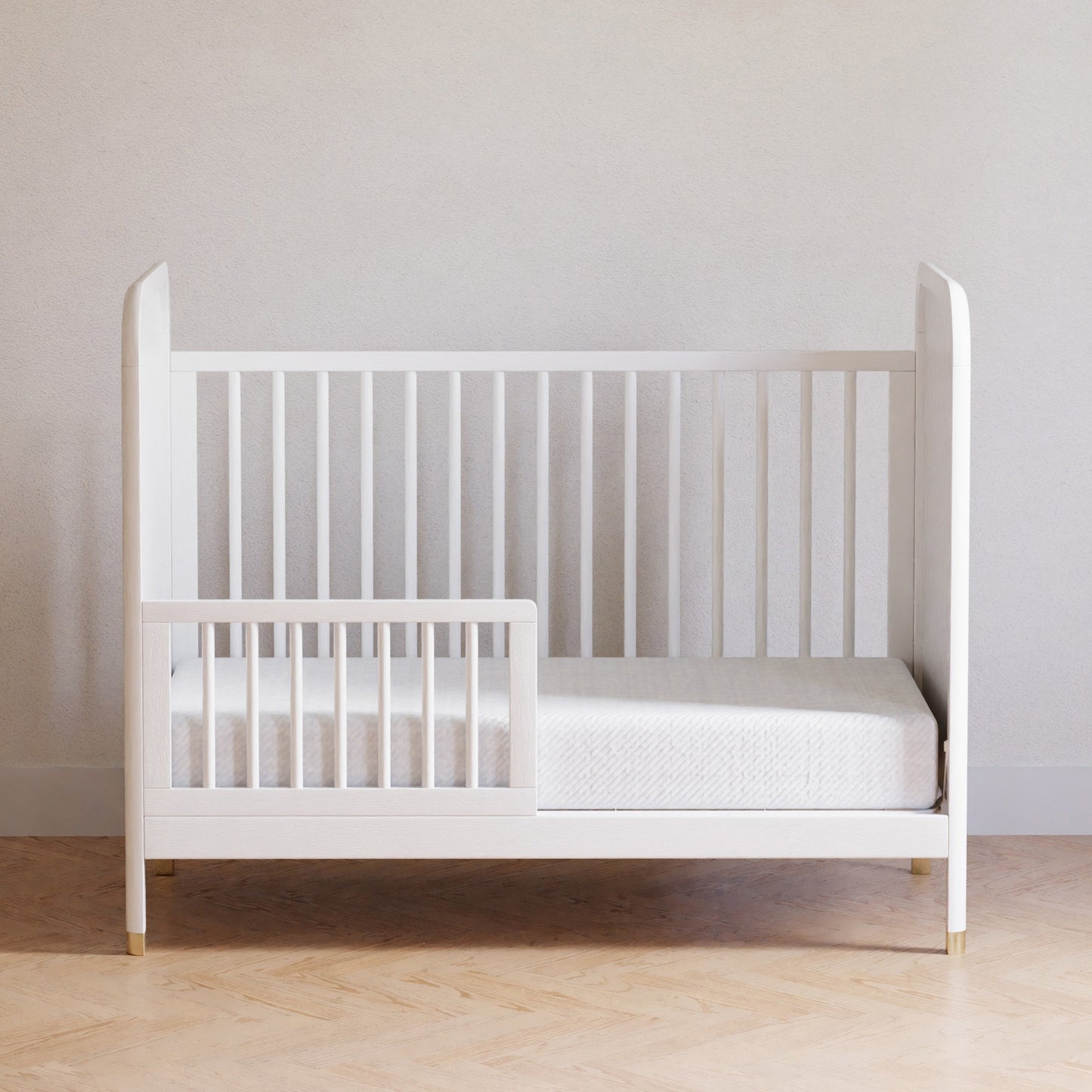 Namesake Cribs Warm White Namesake Brimsley Tambour 3-in-1 Convertible Crib