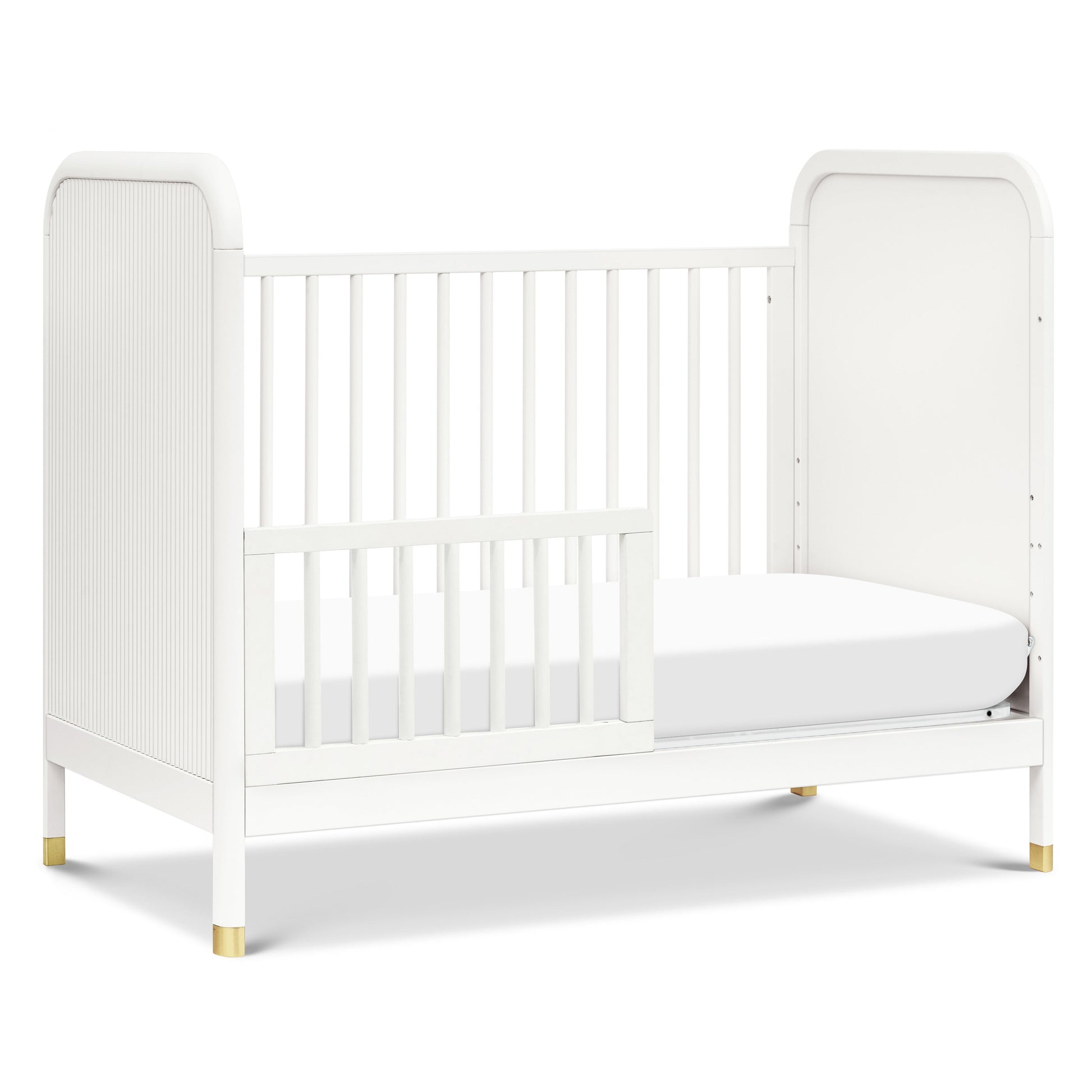 Namesake Cribs Warm White Namesake Brimsley Tambour 3-in-1 Convertible Crib