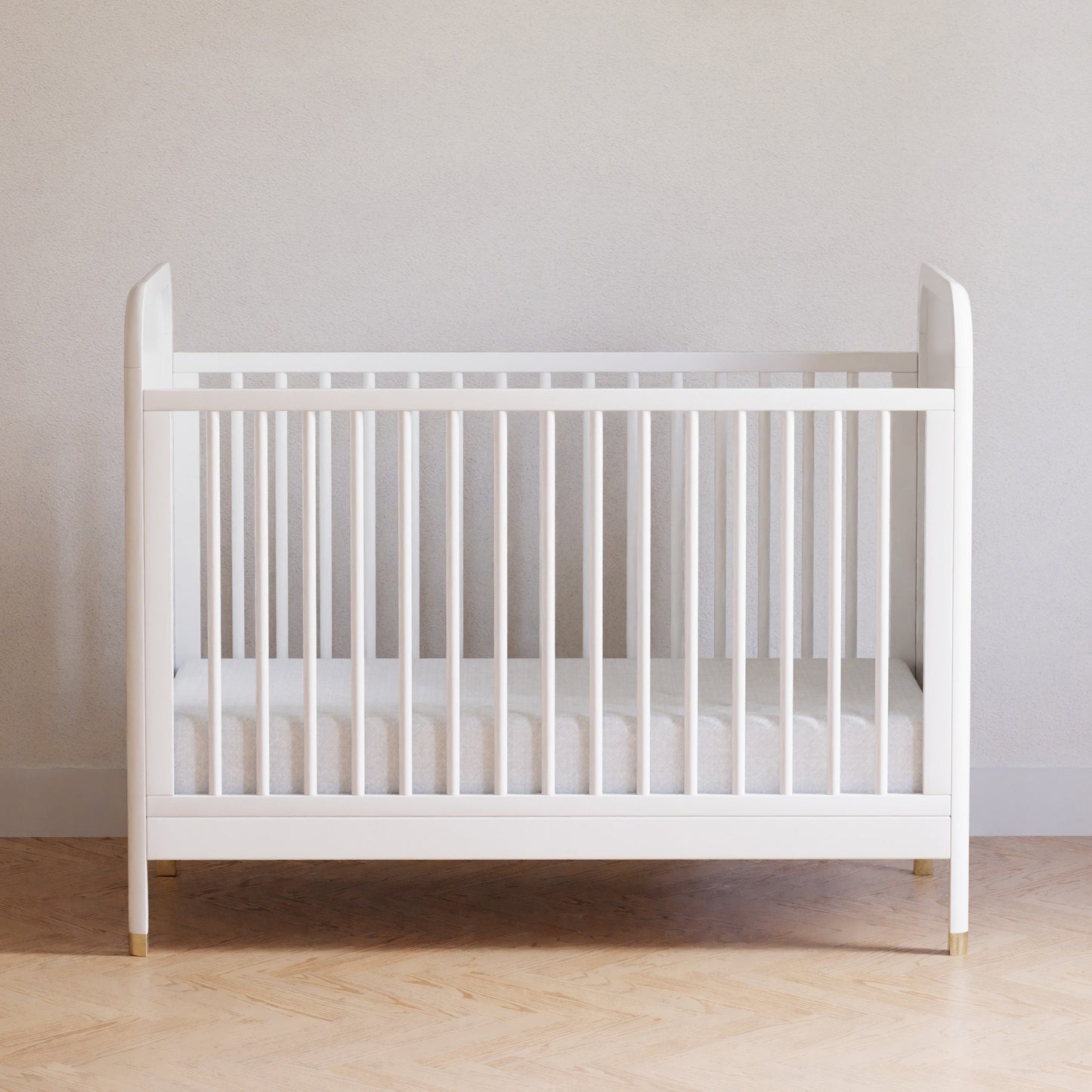 Namesake Cribs Warm White Namesake Brimsley Tambour 3-in-1 Convertible Crib