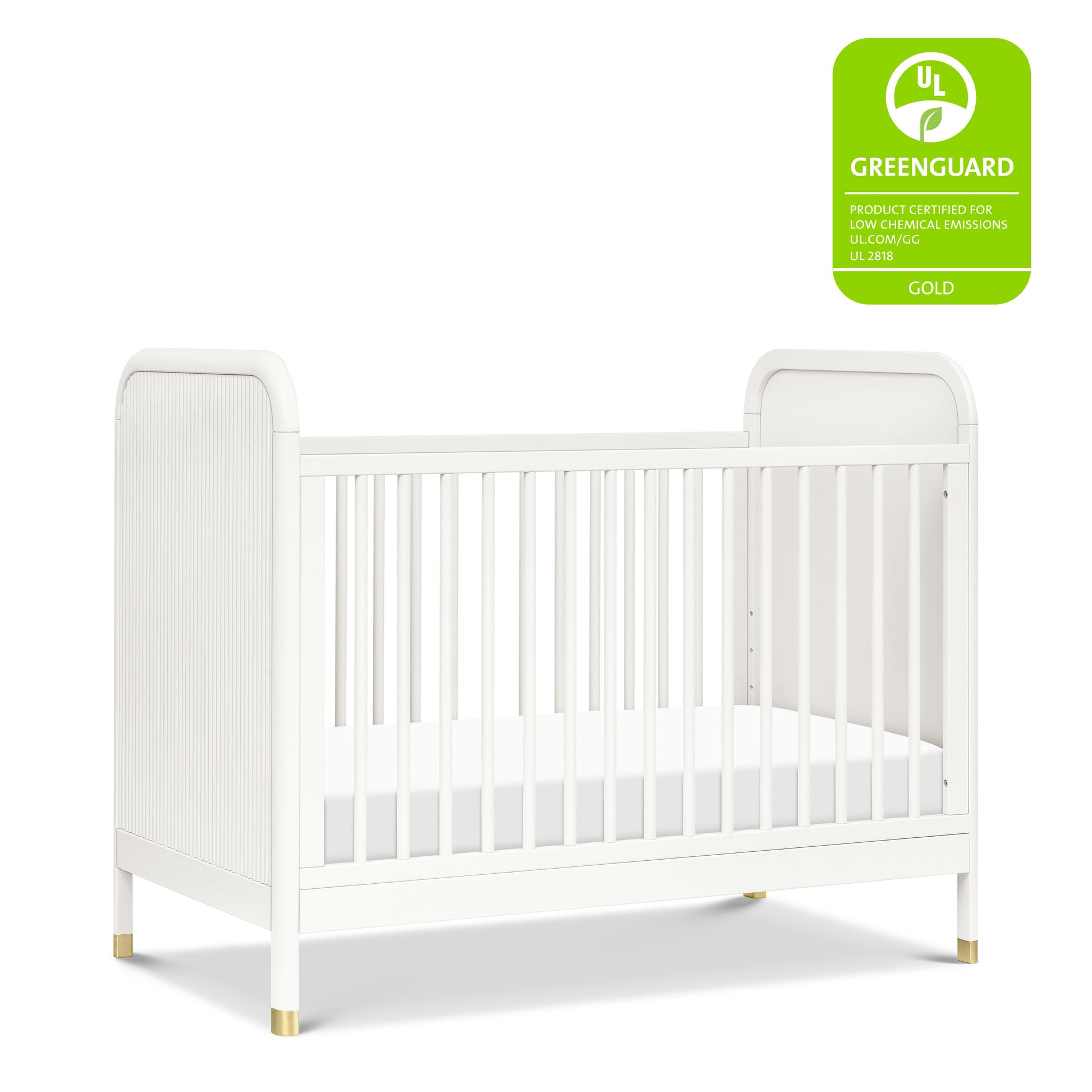 Namesake Cribs Warm White Namesake Brimsley Tambour 3-in-1 Convertible Crib