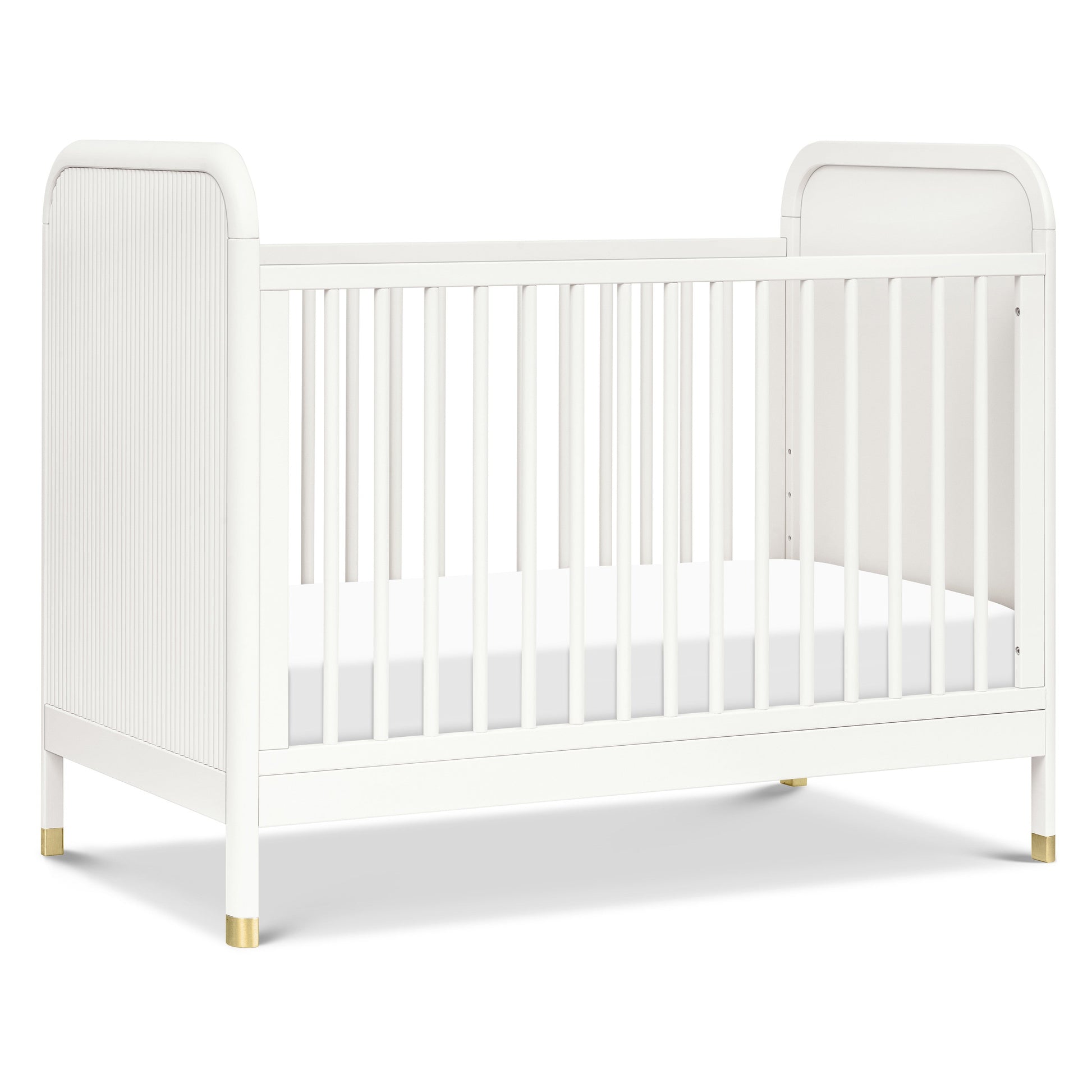 Namesake Cribs Warm White Namesake Brimsley Tambour 3-in-1 Convertible Crib