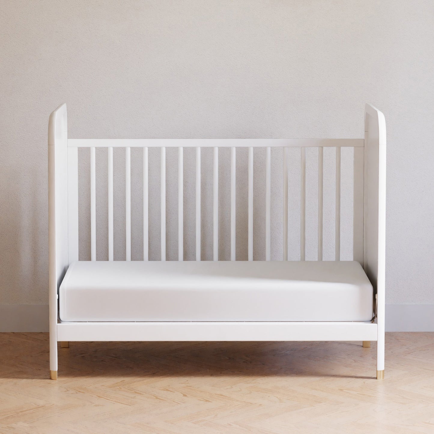 Namesake Cribs Warm White Namesake Brimsley Tambour 3-in-1 Convertible Crib