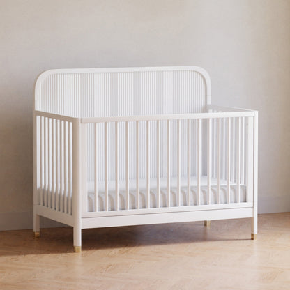 Namesake Cribs Warm White Namesake Brimsley Tambour 4-in-1 Convertible Crib