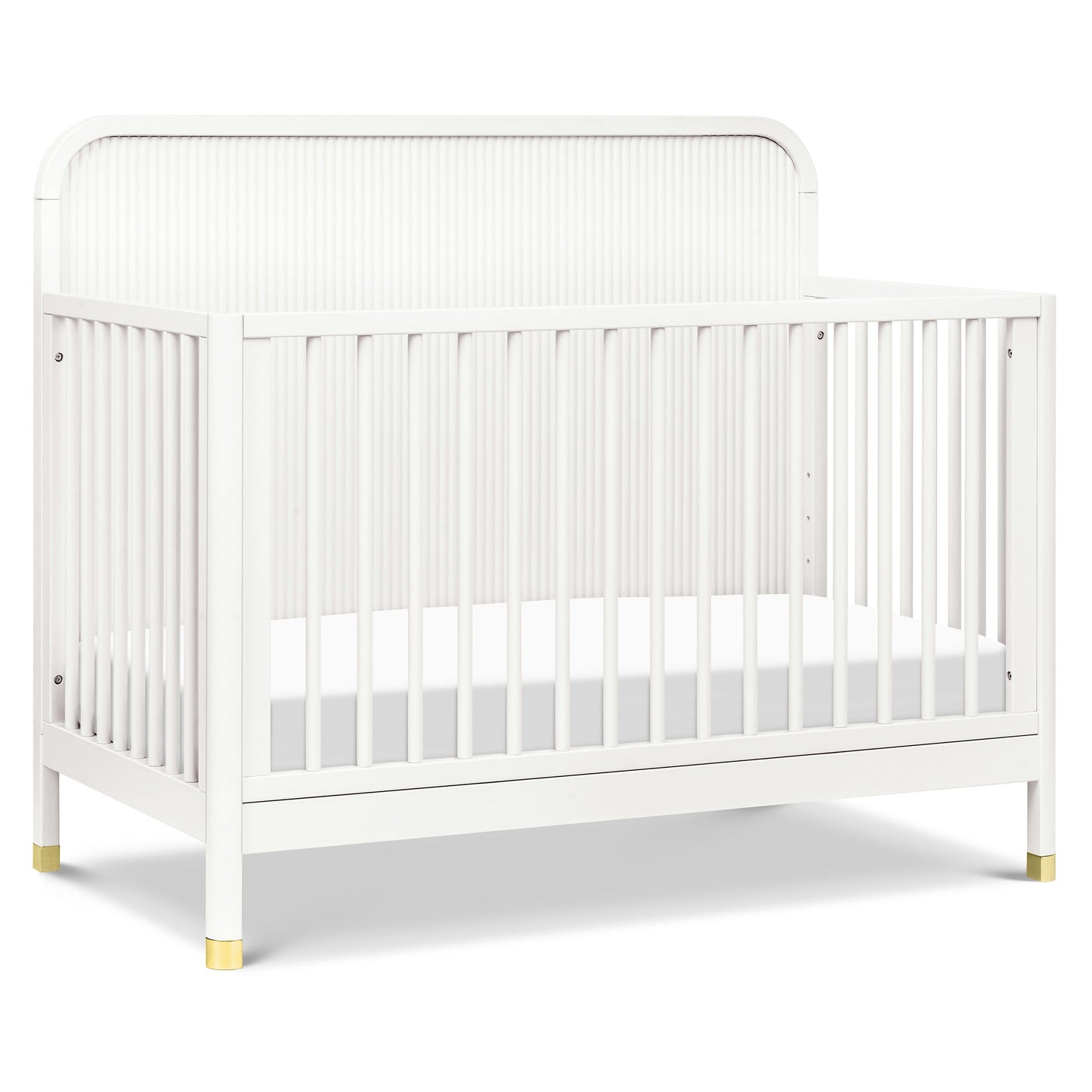 Namesake Cribs Warm White Namesake Brimsley Tambour 4-in-1 Convertible Crib