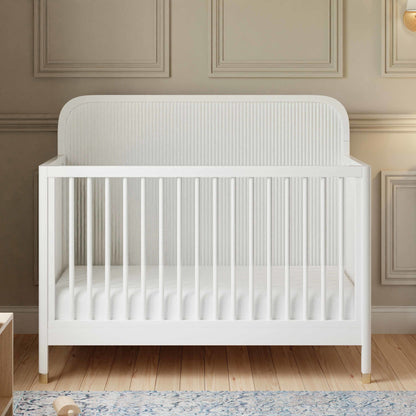 Namesake Cribs Warm White Namesake Brimsley Tambour 4-in-1 Convertible Crib