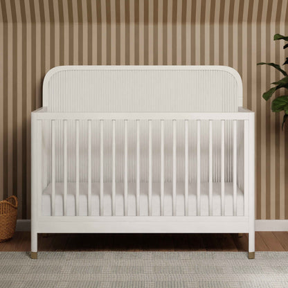 Namesake Cribs Warm White Namesake Brimsley Tambour 4-in-1 Convertible Crib