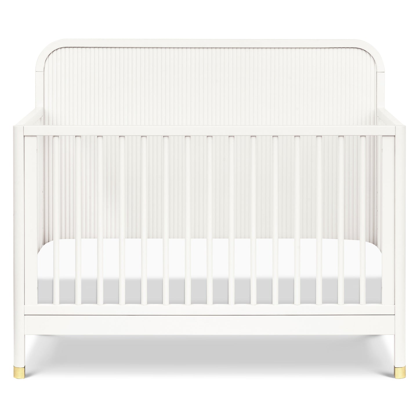 Namesake Cribs Warm White Namesake Brimsley Tambour 4-in-1 Convertible Crib