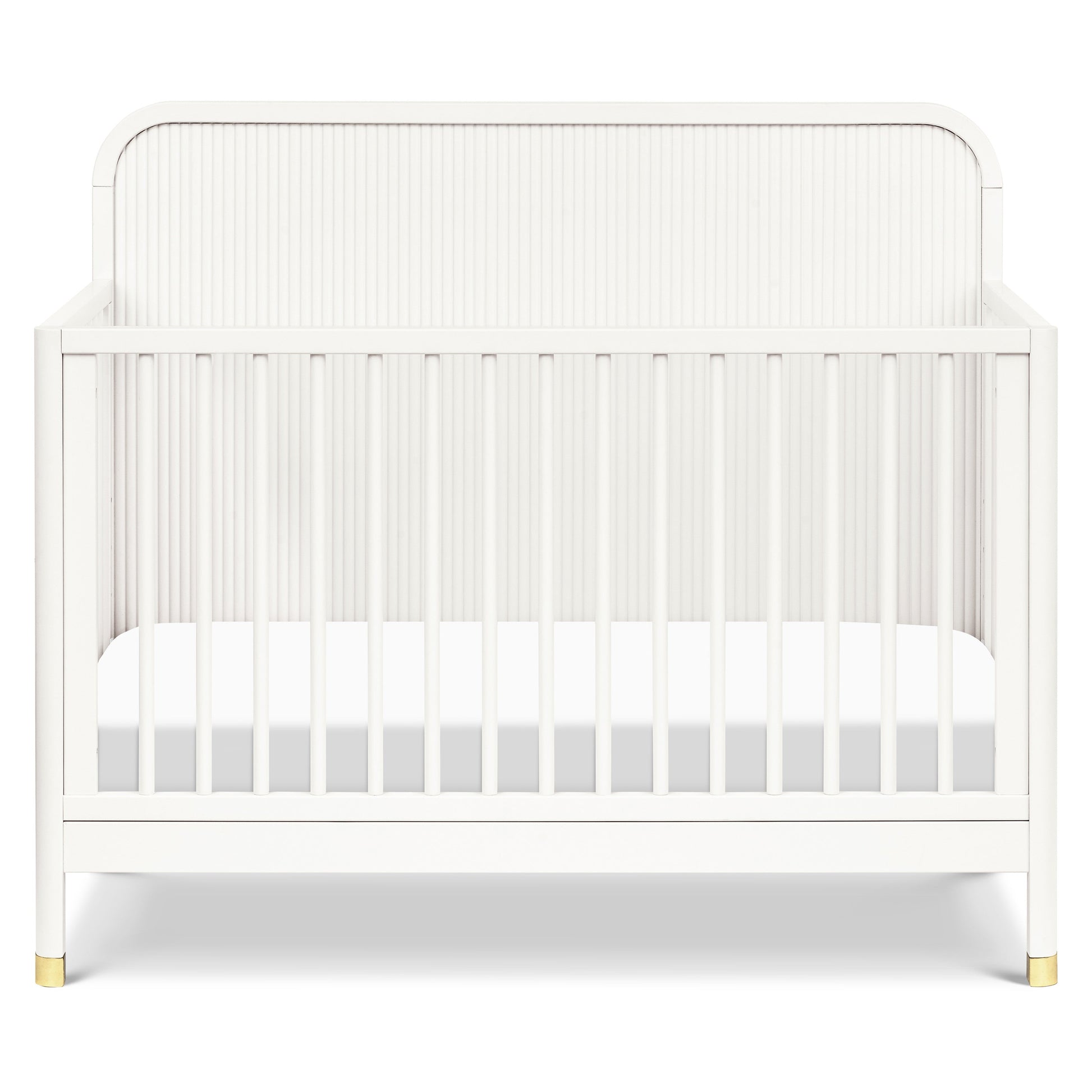 Namesake Cribs Warm White Namesake Brimsley Tambour 4-in-1 Convertible Crib
