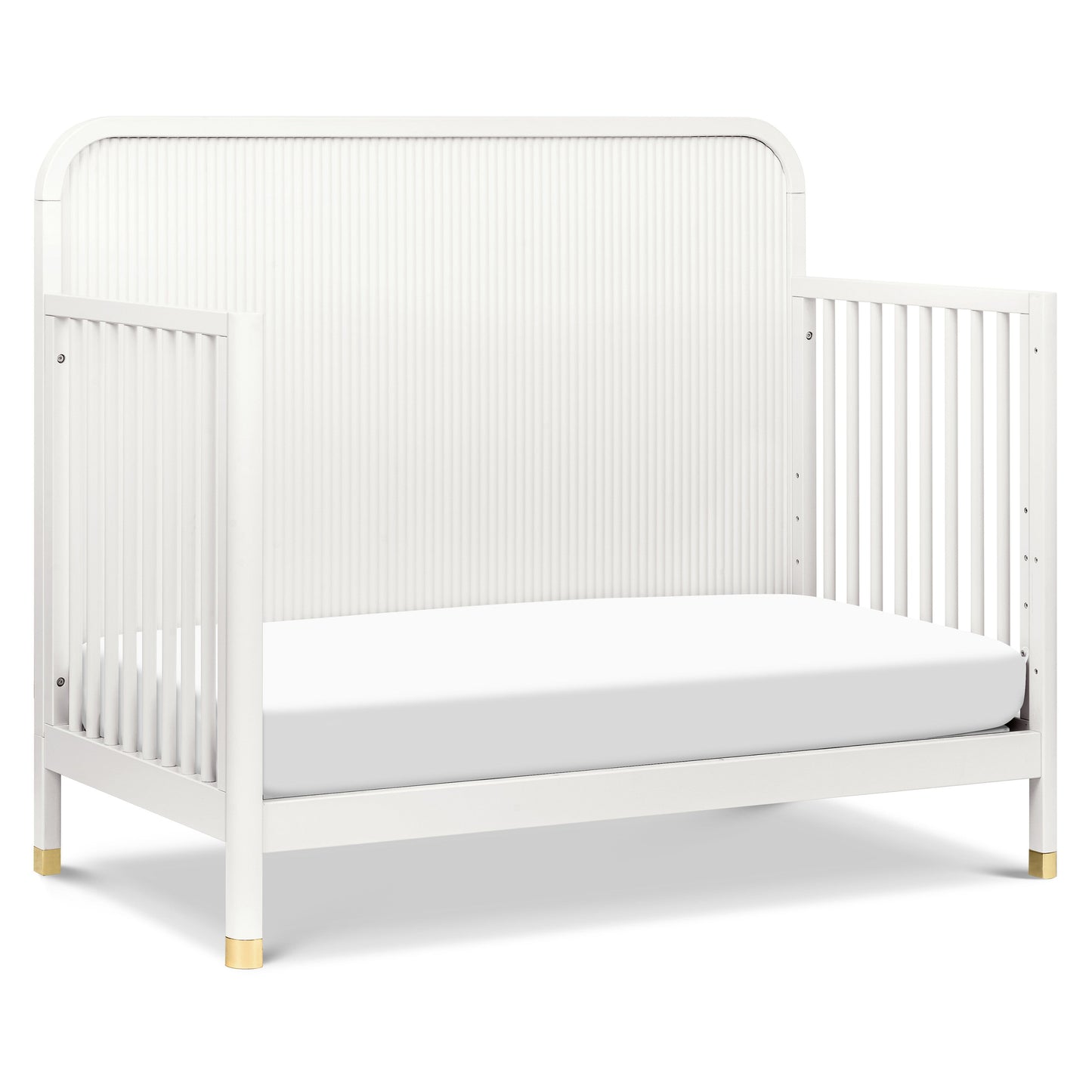Namesake Cribs Warm White Namesake Brimsley Tambour 4-in-1 Convertible Crib