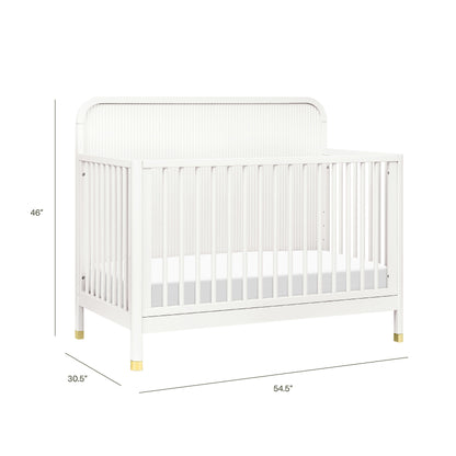 Namesake Cribs Warm White Namesake Brimsley Tambour 4-in-1 Convertible Crib
