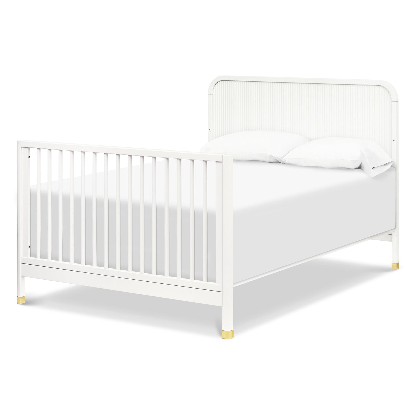 Namesake Cribs Warm White Namesake Brimsley Tambour 4-in-1 Convertible Crib