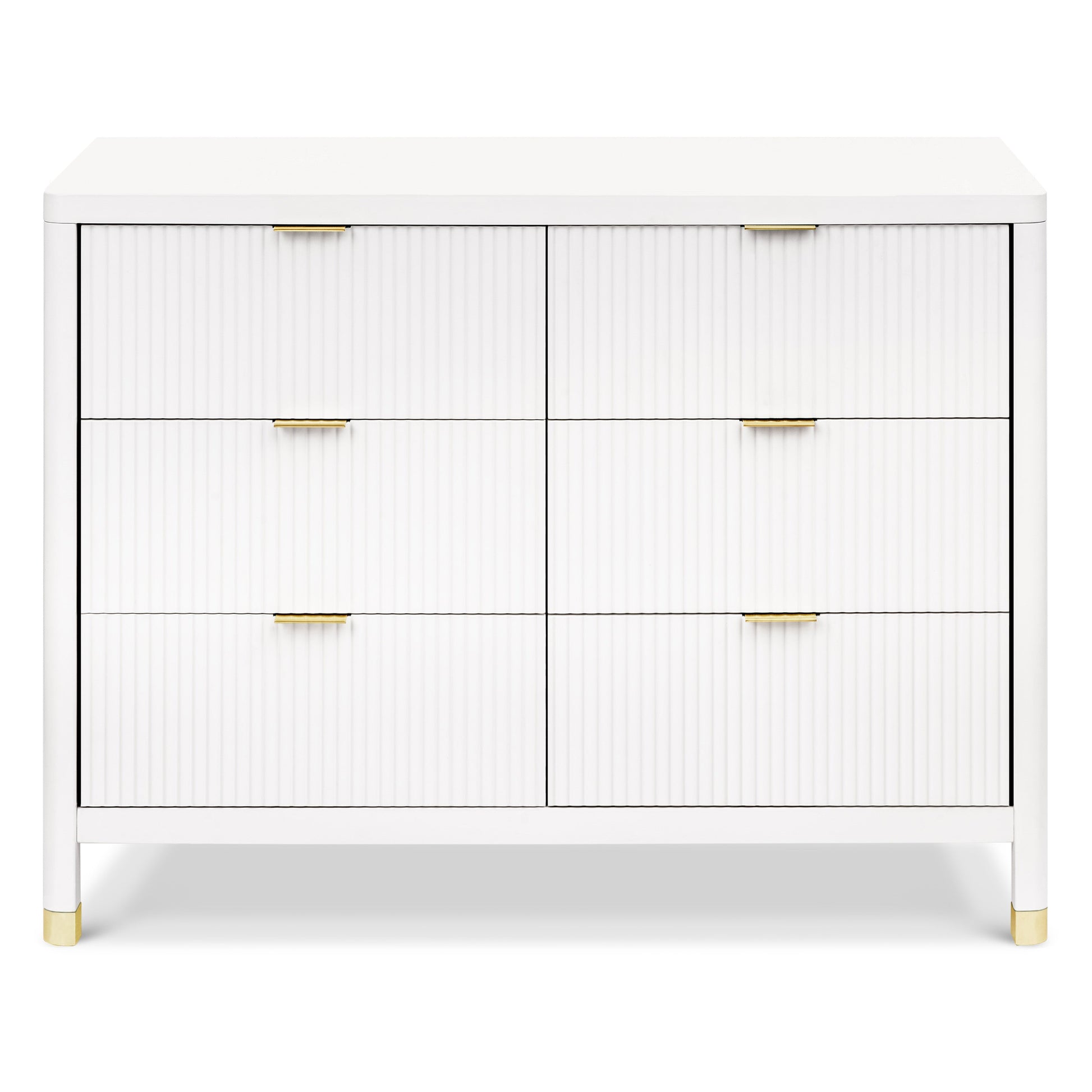 Namesake Dressers Warm White Namesake Brimsley Tambour 6-Drawer Dresser