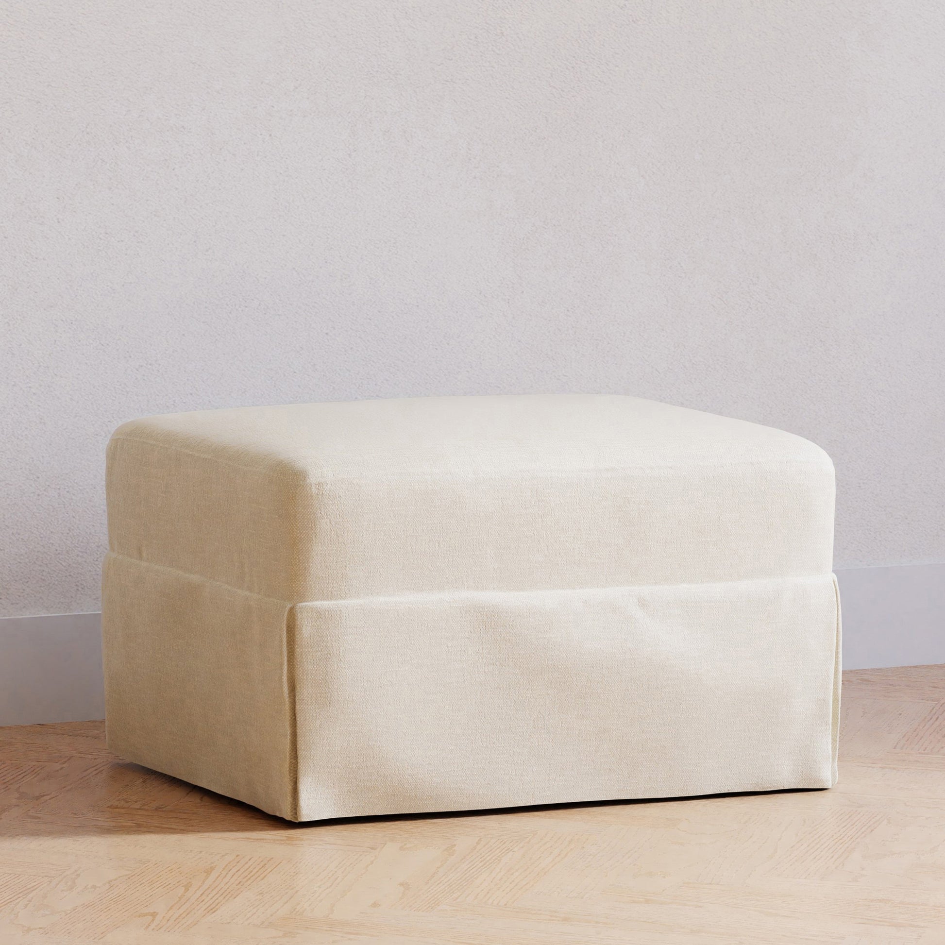 Namesake Ottomans Performance Cream Eco-Weave Namesake Crawford Gliding Ottoman