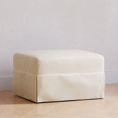 Namesake Ottomans Performance Cream Eco-Weave Namesake Crawford Gliding Ottoman