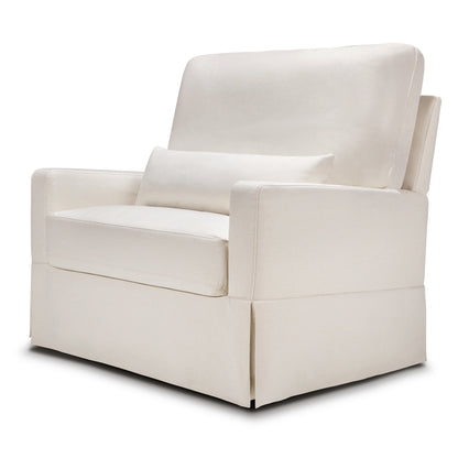 Namesake Gliders & Rockers Namesake Crawford Pillowback Chair and a Half Comfort Swivel Glider