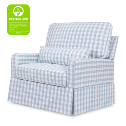 Namesake Gliders & Rockers Namesake Crawford Pillowback Chair and a Half Comfort Swivel Glider