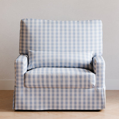 Namesake Gliders & Rockers Namesake Crawford Pillowback Chair and a Half Comfort Swivel Glider