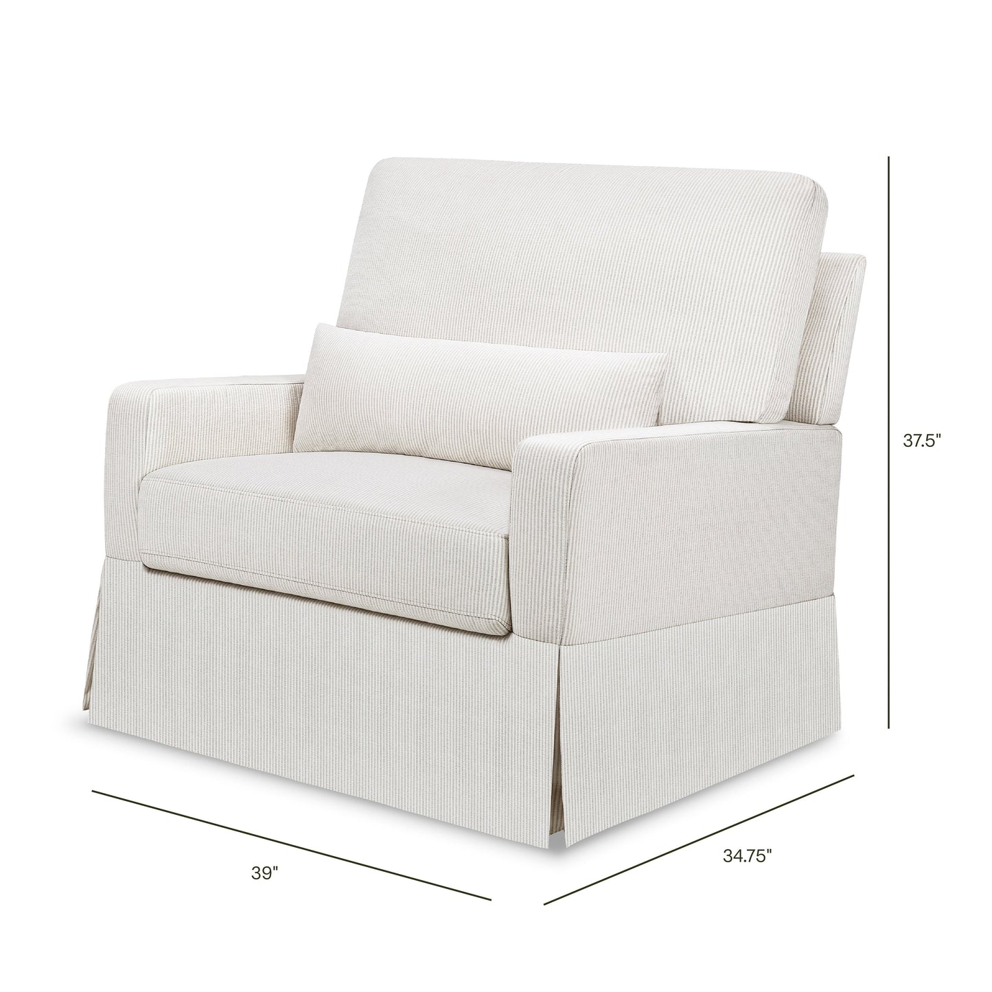 Namesake Gliders & Rockers Namesake Crawford Pillowback Chair and a Half Comfort Swivel Glider