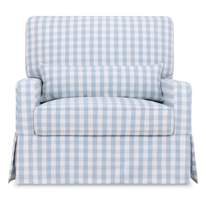 Namesake Gliders & Rockers Namesake Crawford Pillowback Chair and a Half Comfort Swivel Glider