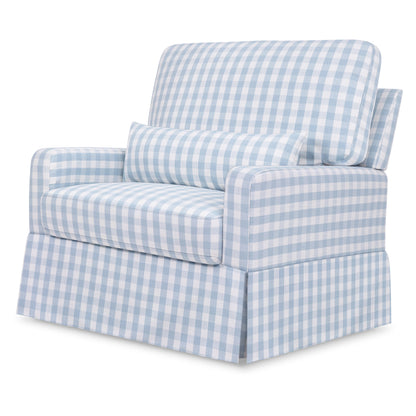 Namesake Gliders & Rockers Namesake Crawford Pillowback Chair and a Half Comfort Swivel Glider