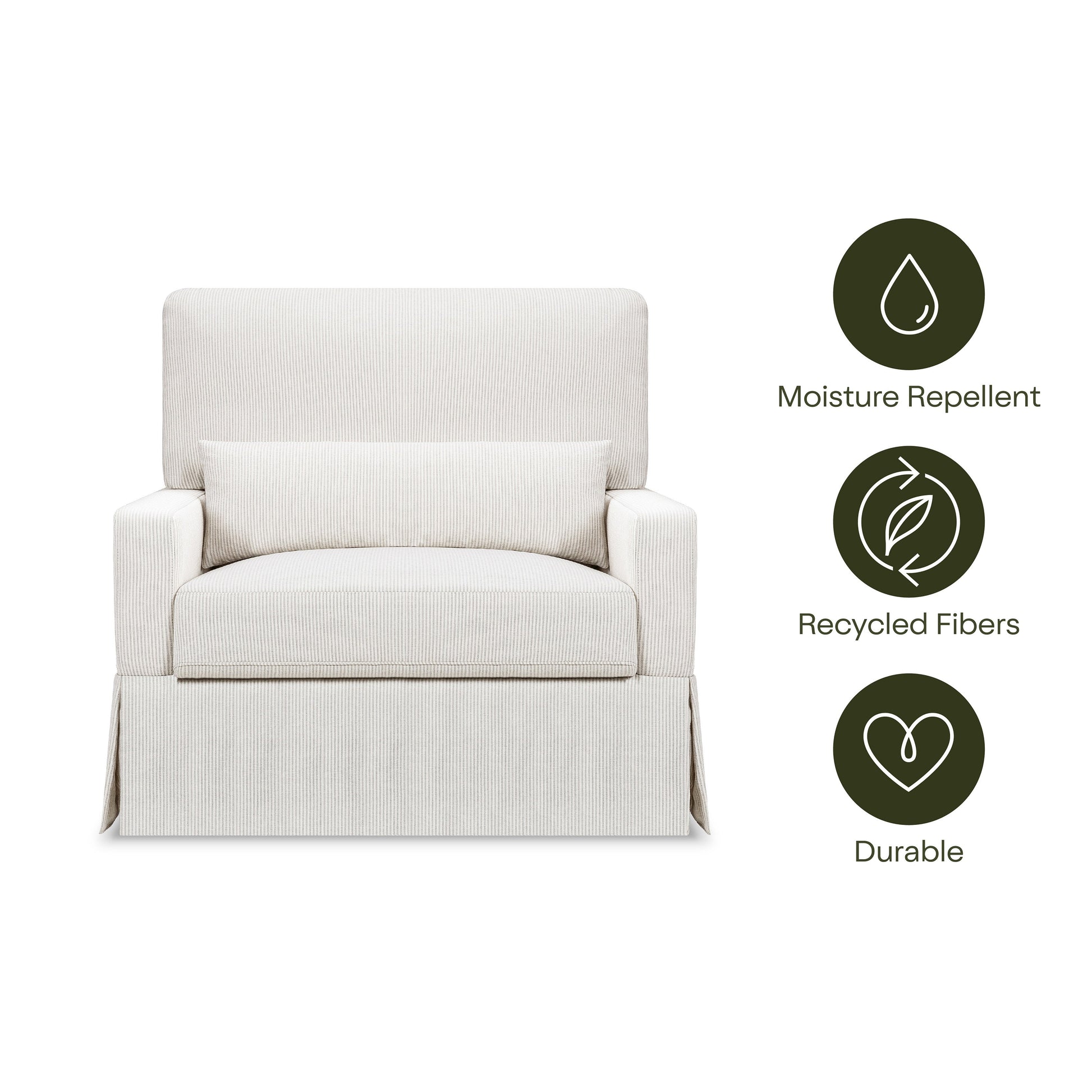 Namesake Gliders & Rockers Namesake Crawford Pillowback Chair and a Half Comfort Swivel Glider