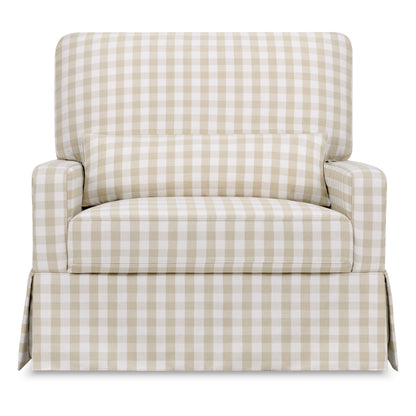 Namesake Gliders & Rockers Namesake Crawford Pillowback Chair and a Half Comfort Swivel Glider
