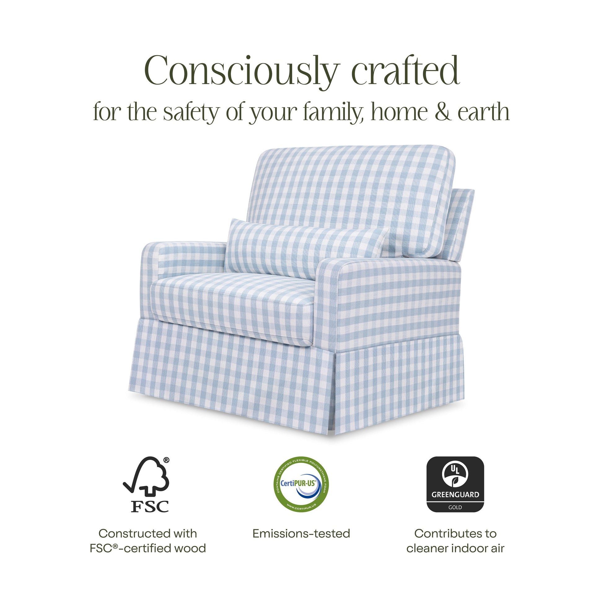 Namesake Gliders & Rockers Namesake Crawford Pillowback Chair and a Half Comfort Swivel Glider