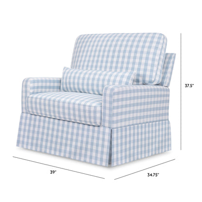 Namesake Gliders & Rockers Namesake Crawford Pillowback Chair and a Half Comfort Swivel Glider