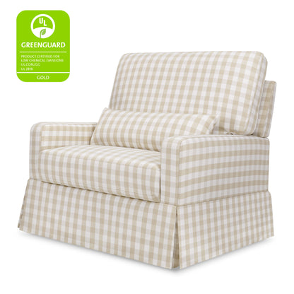 Namesake Gliders & Rockers Namesake Crawford Pillowback Chair and a Half Comfort Swivel Glider