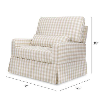 Namesake Gliders & Rockers Namesake Crawford Pillowback Chair and a Half Comfort Swivel Glider