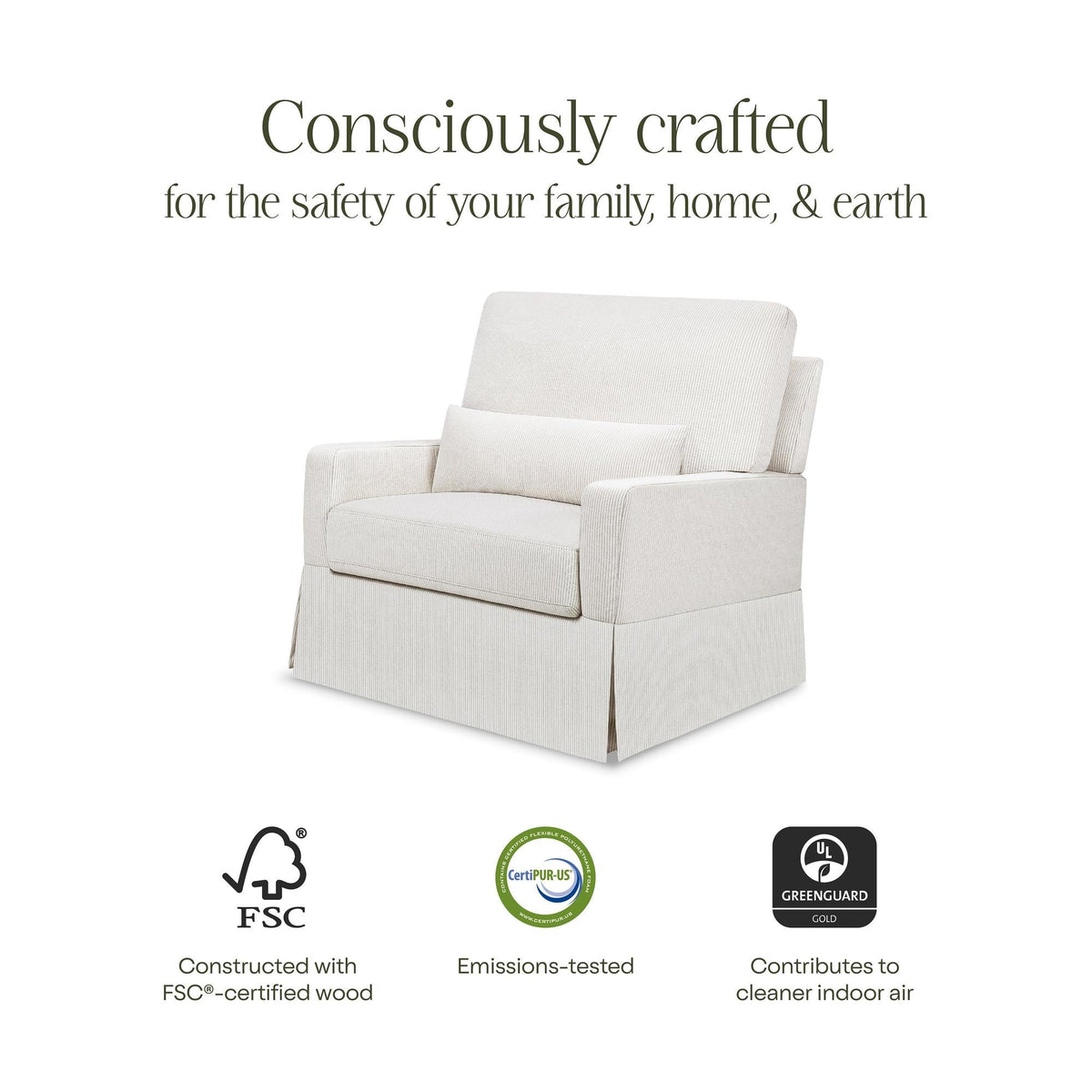 NamesakeNamesake Crawford Pillowback Chair and a Half Comfort Swivel GliderBabysupermarket
