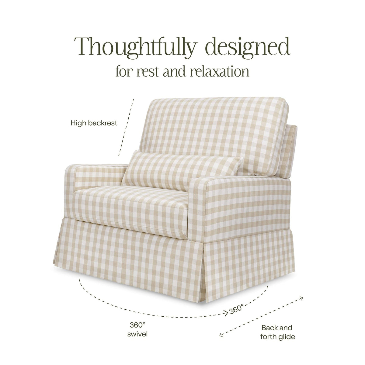 NamesakeNamesake Crawford Pillowback Chair and a Half Comfort Swivel GliderBabysupermarket
