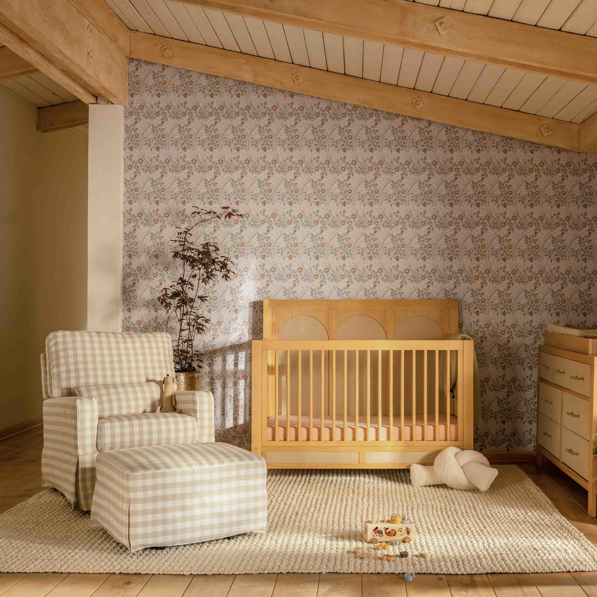 Namesake Gliders & Rockers Namesake Crawford Pillowback Comfort Swivel Glider