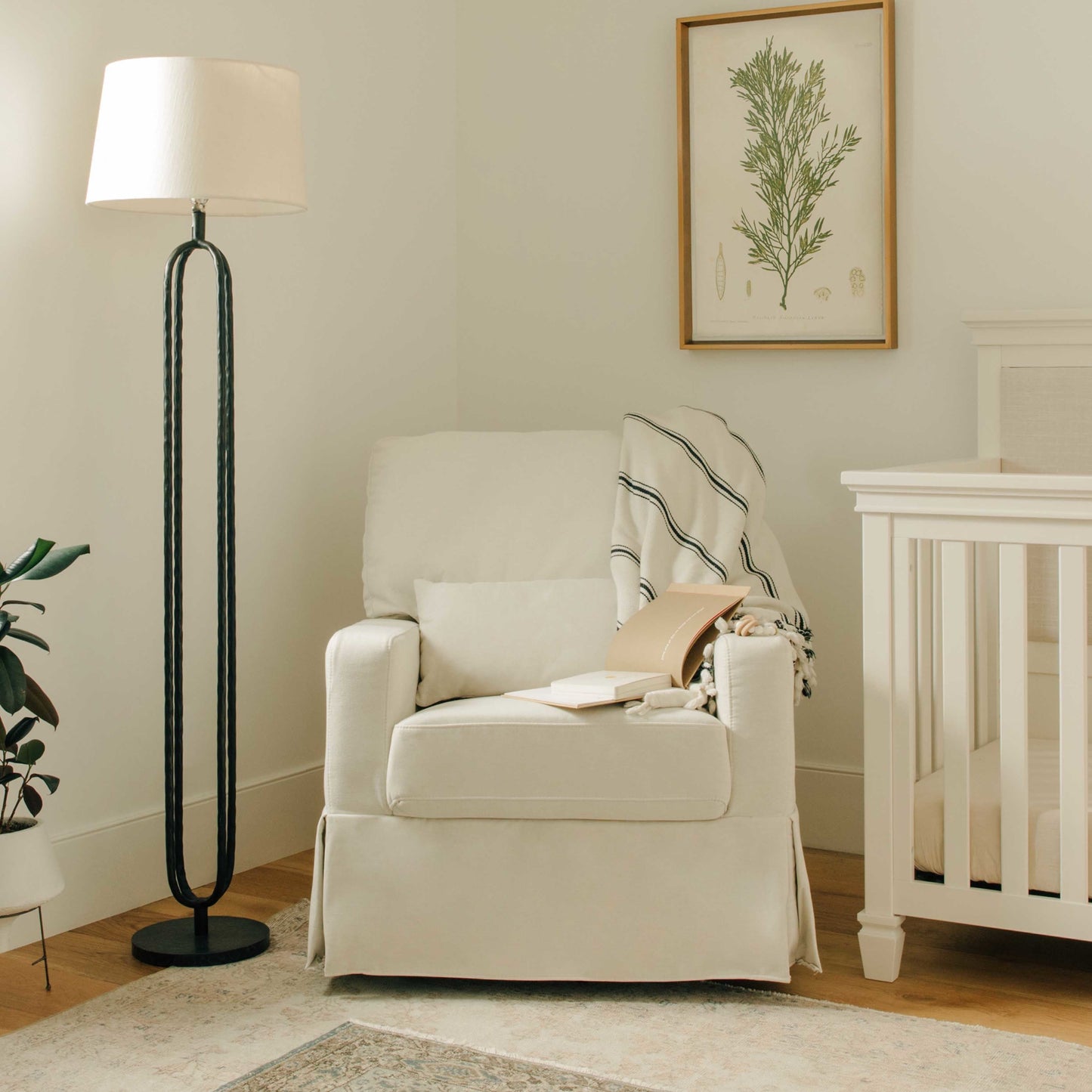 Namesake Gliders & Rockers Namesake Crawford Pillowback Comfort Swivel Glider